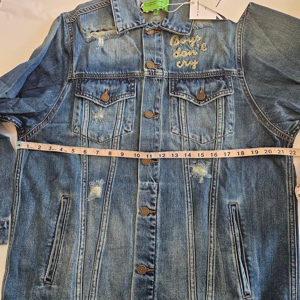 Sandrine Rose x Free People Boys Don't Cry Boyfriend Jean‎ Jacket Size Medium - Picture 6 of 6